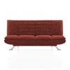 Edo 3 Seater Click Clack Sofa Cum Bed in Dark Coral Colour