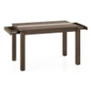 Atlas Crest Storage Solid Wood 4 Seater Dining Table In Danish Walnut Finish