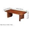 Kassel Sheesham Wood Contemporary Rectangle Coffee Table In Natural Teak Finish