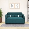 Jayen  Pull Out Sofa cum Bed  in T Blue Colour
