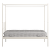 Perryn Four Poster Metal Non Storage King Bed in Glossy Ivory Finish