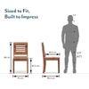 Capra Solid Wood Dining Chair Set Of 2 In Teak Finish