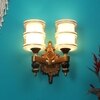 Eliante Modern Wall Lights Mild Steel & Glass Material Antique & Champaign Finish