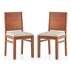 Atlas Dining Chairs Set Of 2 Finish Honey Colour Wheat Brown