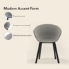 Poulain Fabric Accent Chair in  Two Tone Colour