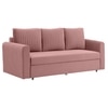 Melano 3 Seater Pull Out Sofa cum Bed  in Pink Colour