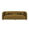 Zenol Boucle Fabrict 3 Seater Sofa In Yellow