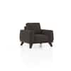 Granada Premium 1 Seater Fabric Sofa in Stone Grey Velvet Colour