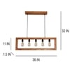 Abacus Brown Solid Wood Cluster Hanging Light