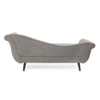 Kabera Velvet Chaise Launger in Grey Colour
