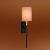 Devansh Metal Electric Wall Light in Black Colour with Grey Shade Count of 1 Light