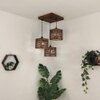 Lyon Brown Solid Wood Cluster Hanging Light
