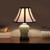 Devansh Multi Cotton Shade Lamp With Wood & Mosaic Glass Base For Decoration/Office/Home/Gifting/Study For Decoration/Office/Home/Gifting/Study