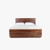 Dado Solid Wood Queen Hydraulic Bed in Brown Colour