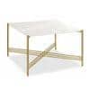 Grazia Square Metal Coffee Table In Brass Finish