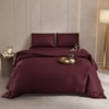 Stoa Paris Sateen Quilted King Size Bed Cover with 2 Pillow Covers (100 x 108) lted King Velvet Wine