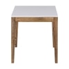 Metalsmith Solid Wood Side Table in White Finish