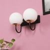 Eliante Modern Wall Lights Mild Steel, Glass & Glass Material Brown, Gold & White Finish