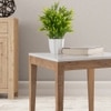 Metalsmith Solid Wood Side Table in White Finish