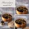 Inscribe Acacia Wood Masala Box Gold