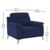Niwara Velvet 1 Seater  sofa incNavy Blue Color