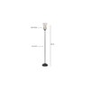 Leonard Black Glass Shade Floor Lamp