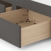 Bornholm Engineered Wood Queen Size Bed With Drawer Storage (Urban Grey Finish)