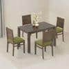 Atlas Solid Wood 4 Seater Dining Table With Atlas Dining Chair Set