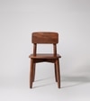 Rota Solid Wood Dining Chair In Dark Brown Finish