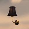 Devansh Gold Wall Mounted Lamp With Black Cotton Shade