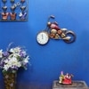 Craft Tree Metal Handpained Decorative Red Color Bike Wall Clock