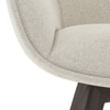 Dane Solid Wood Dining Table 6 Seater with 6 Bren Swivel Dining Chairs (Colour: Ivory)