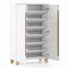 Oslo High Gloss 21 Pair Shoe Rack In White Finish