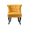 Grenier Fabric Slipper Chair in Yellow Color