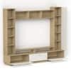 Bluewud Fenily Engineered Wood Tvcabinet In European Oak & White Finish