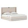 Naomi King Bed In High Gloss Beige Finish