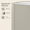 Dorian Engineered Wood Sideboard With Ceramic Top In Taupe High Gloss Finish