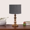 Devansh Grey Jute   Table Lamp With  Wood Natural Base (7X7X15.5 Inches)-17