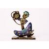 Desert Art Metal Handpainted Blue Tabla Musician Showpiece