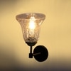 Devansh Metal Electric Wall Light in black Colour with Transparent Shade Count of 1 Light