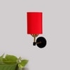 Devansh Metal Electric Wall Light in Black Colour with Red Shade Count of 1 Light