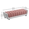 Resco  Velvet 2 Seater 5 Feet Ottoman Bench in Peach & Grey Color