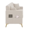 Convil Velvet 3 Seater Sofa in Cream Color