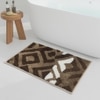Luxe Home Bath Mat Macau Diamond (40x60 cm, Chocolate) (Pack of 1)