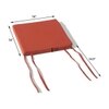 Capra Solid Wood Dining Chair in Teak Finish & Burnt Orange Colour - Set of 2