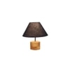 Carson Blue Natural Fiber Shade Table Lamp with Natural Wooden Base
