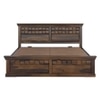 Prashiv Sheesham Wood King Size Bed In Provincial Teak Finish  With Hydraulic Storage (72 x 78 inches)