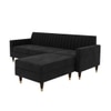 Deeplac Sectional Fabric Sofa - Black