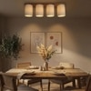 Elementary Brown Solid Wood Ceiling Light