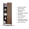 Hexa Engineered Wood Bookshelf Multipurpose Storage Rack in Giant Wood and Frosty White